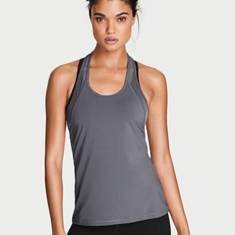 Victoria’s Secret Tank XS SportsYoga Gray Raceback